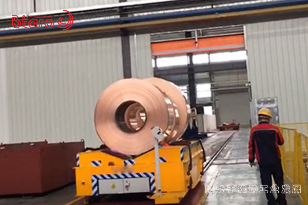 50吨钢卷运输轨道平车